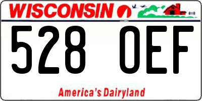 WI license plate 528OEF