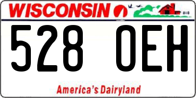 WI license plate 528OEH