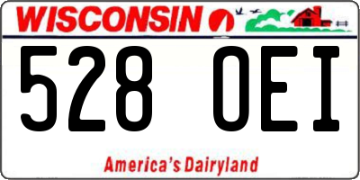 WI license plate 528OEI