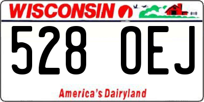 WI license plate 528OEJ