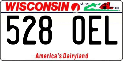 WI license plate 528OEL