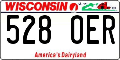 WI license plate 528OER