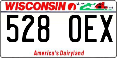 WI license plate 528OEX