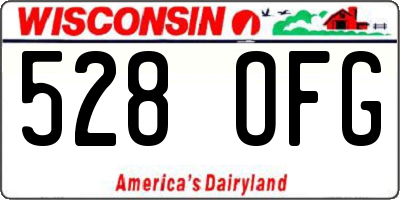 WI license plate 528OFG
