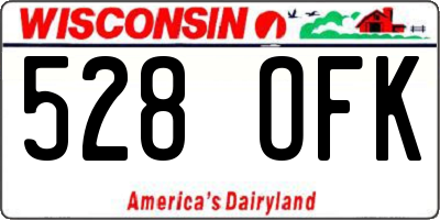 WI license plate 528OFK
