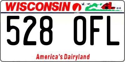 WI license plate 528OFL