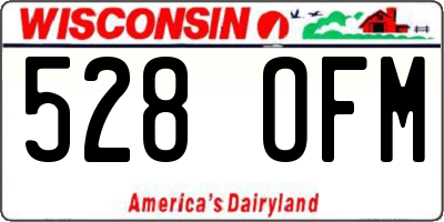 WI license plate 528OFM