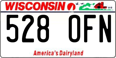 WI license plate 528OFN