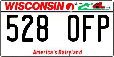 WI license plate 528OFP