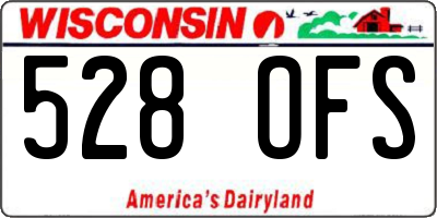 WI license plate 528OFS
