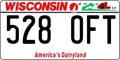 WI license plate 528OFT