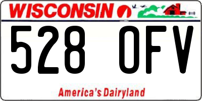 WI license plate 528OFV