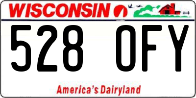 WI license plate 528OFY