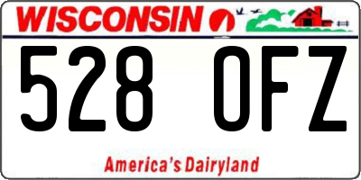 WI license plate 528OFZ