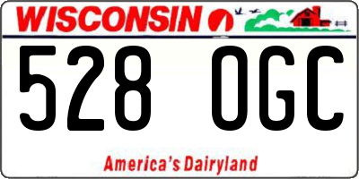 WI license plate 528OGC