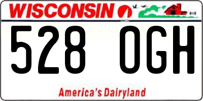 WI license plate 528OGH