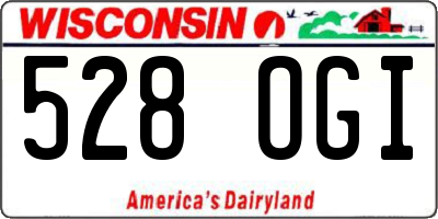 WI license plate 528OGI