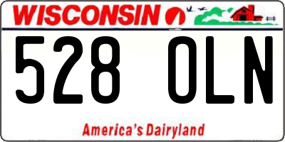 WI license plate 528OLN