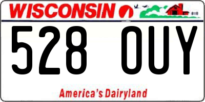 WI license plate 528OUY