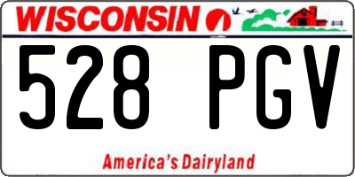 WI license plate 528PGV