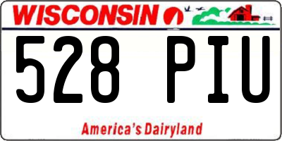 WI license plate 528PIU