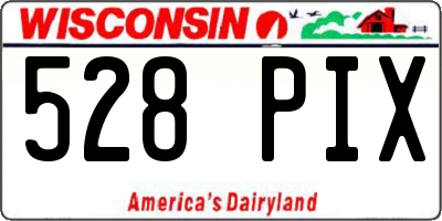 WI license plate 528PIX