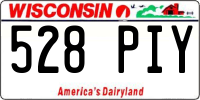 WI license plate 528PIY