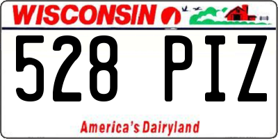 WI license plate 528PIZ