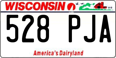 WI license plate 528PJA