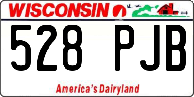 WI license plate 528PJB