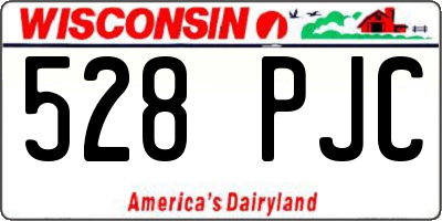 WI license plate 528PJC