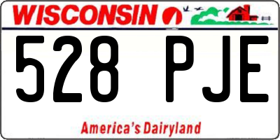 WI license plate 528PJE