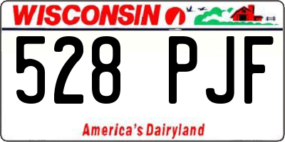 WI license plate 528PJF