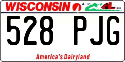 WI license plate 528PJG