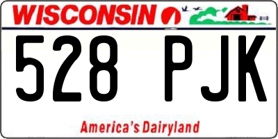 WI license plate 528PJK