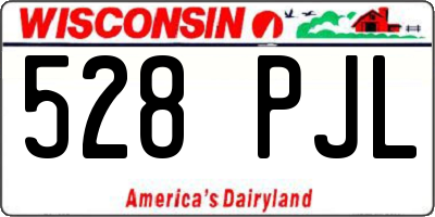 WI license plate 528PJL