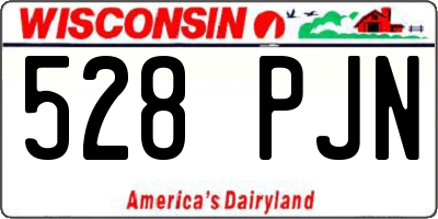 WI license plate 528PJN