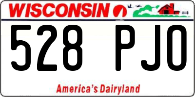 WI license plate 528PJO