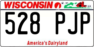 WI license plate 528PJP