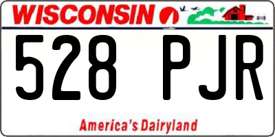 WI license plate 528PJR