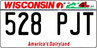 WI license plate 528PJT