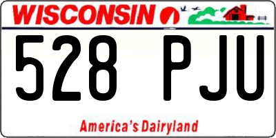 WI license plate 528PJU