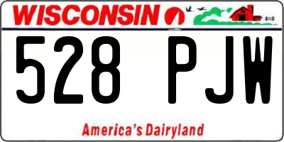WI license plate 528PJW