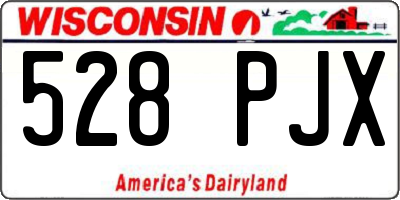 WI license plate 528PJX