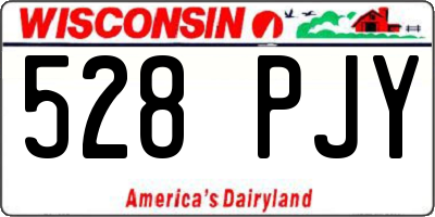 WI license plate 528PJY