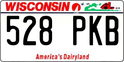 WI license plate 528PKB