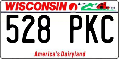 WI license plate 528PKC