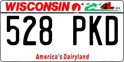 WI license plate 528PKD