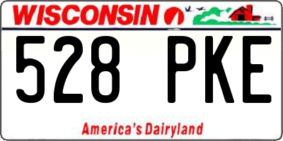 WI license plate 528PKE