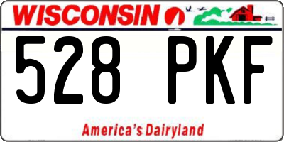 WI license plate 528PKF